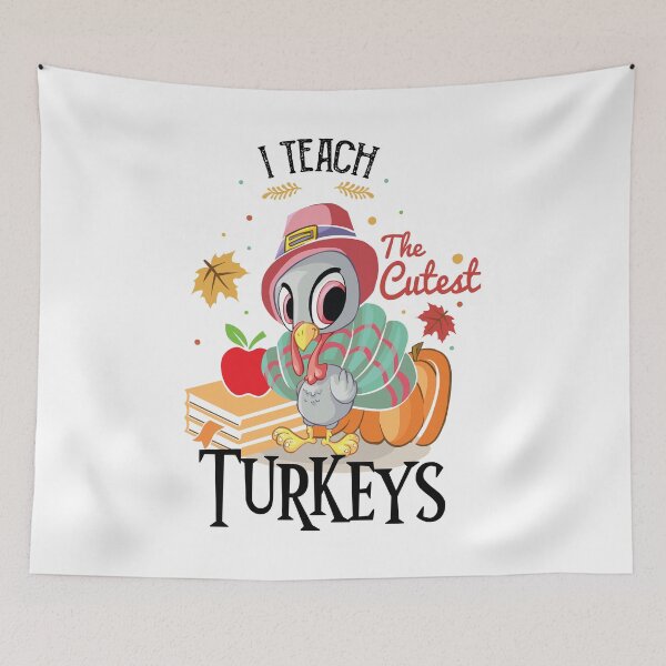 Item preview, I Teach The Cutest Turkeys, Funny Thanksgiving Teacher, women thanksgiving Gift designed and sold by JUSTBEELEGANT.