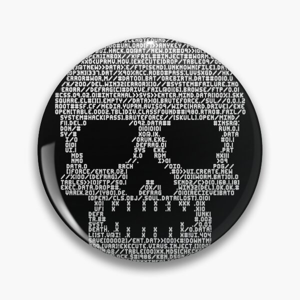 Item preview, Cyberpunk ASCII Skull designed and sold by Kiboune.