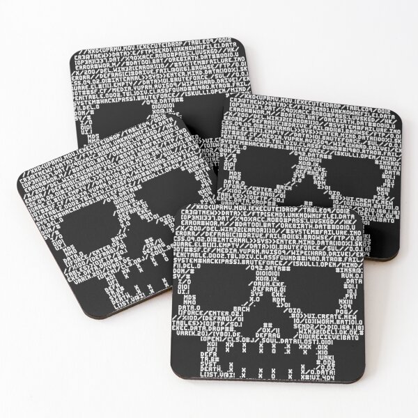 Item preview, Cyberpunk ASCII Skull designed and sold by Kiboune.