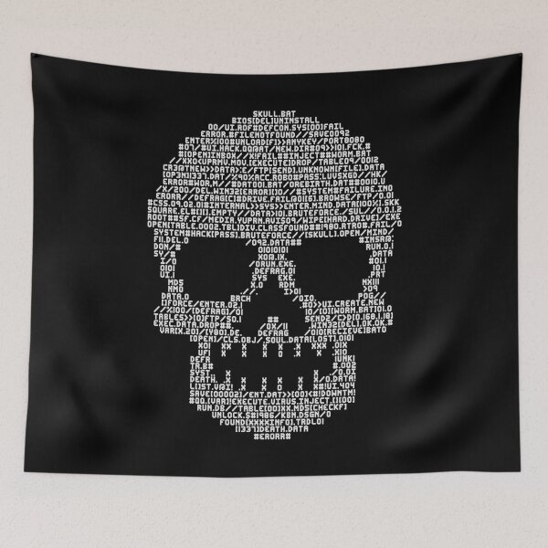 Item preview, Cyberpunk ASCII Skull designed and sold by Kiboune.