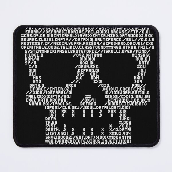 Item preview, Cyberpunk ASCII Skull designed and sold by Kiboune.