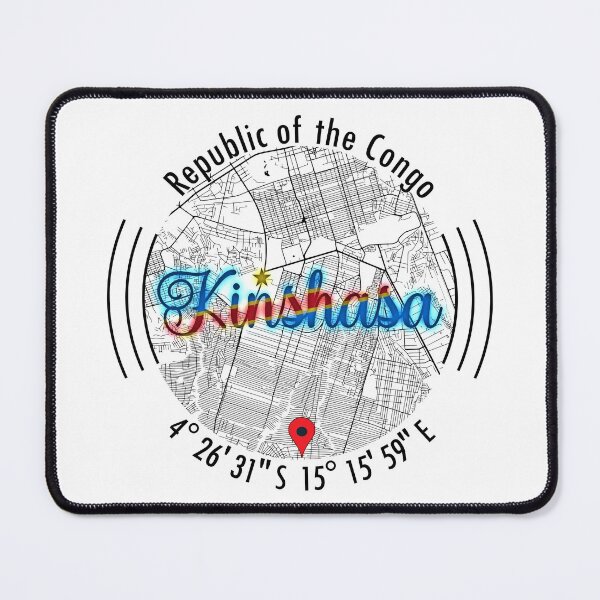 Item preview, Kinshasa, CONGO Road Map Art - Earth Tones designed and sold by hatimelhag.