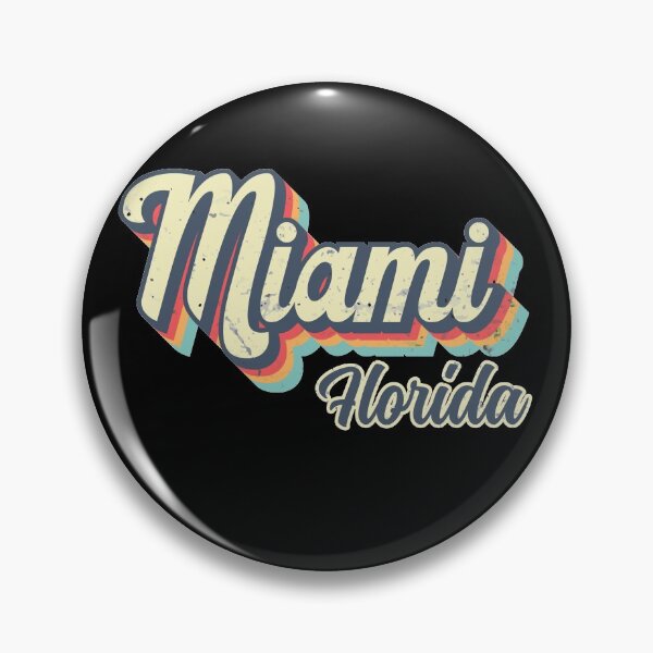 Item preview, Miami city Florida Retro Vintage 70s rainbow designed and sold by Teelogic.