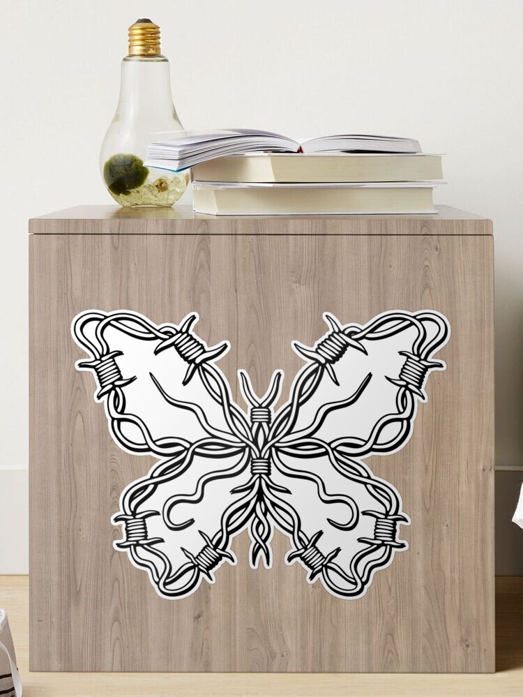 Barbed Wire Butterflies Embroidered Set – BOXEDTRENDS