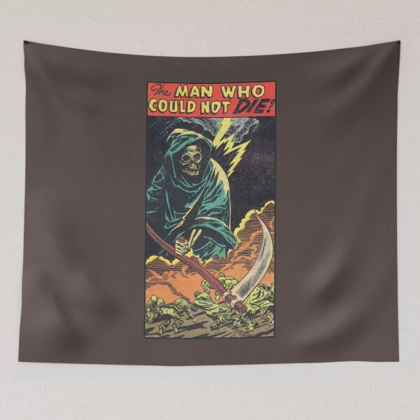 Item preview, Vintage Undead Skull Sickle Spooky Retro Horror Poster Halloween Gift designed and sold by TheAplus.