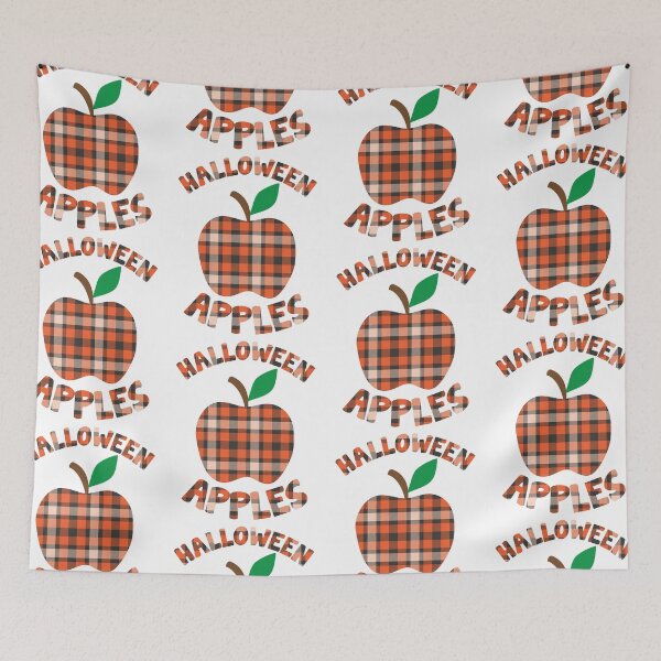 Item preview, Halloween Apples | Checkered Plaid Pattern Apple designed and sold by GravitiTees.