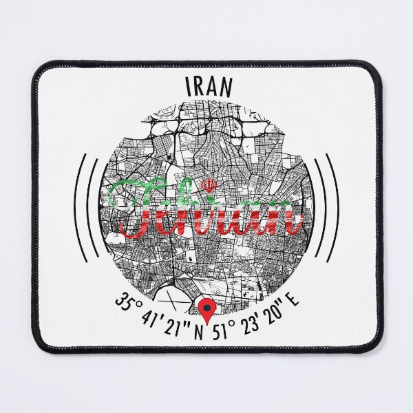 Item preview, Tehran, IRAN Road Map Art - Earth Tones designed and sold by hatimelhag.