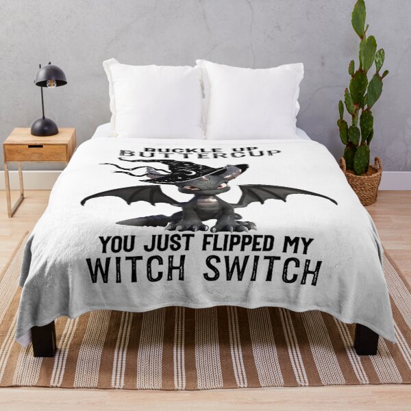 Item preview, Halloween Dragon Buckle Up Buttercup You Just Flipped My Witch Switch  designed and sold by AlisonWalsh24.