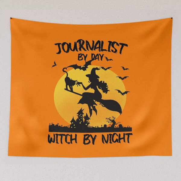Item preview, journalist by day witch by night funny saying for halloween with witch picture scary design for mom for sister designed and sold by mydreamcatcher.