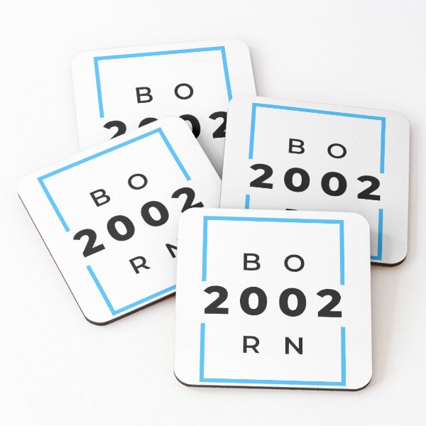 Item preview, Born 2002 - blue on white designed and sold by BlueThrow.