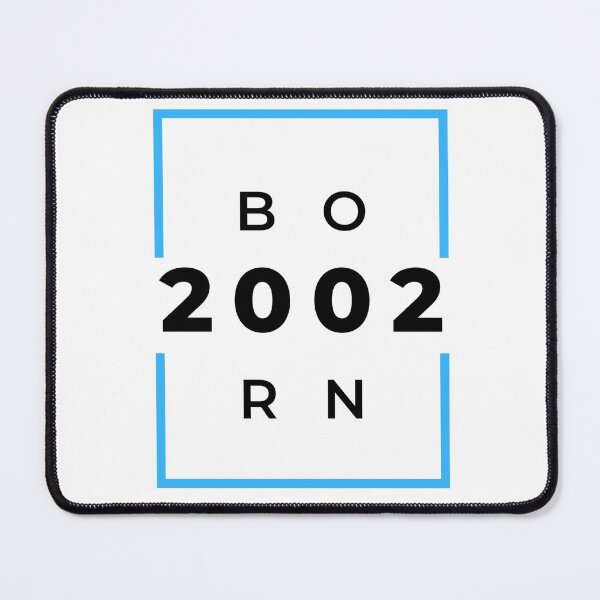 Item preview, Born 2002 - blue on white designed and sold by BlueThrow.