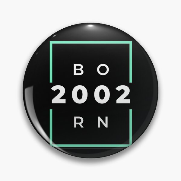 Item preview, Born 2002 - green on black designed and sold by BlueThrow.