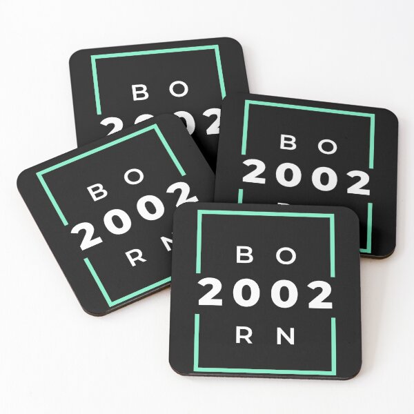 Item preview, Born 2002 - green on black designed and sold by BlueThrow.