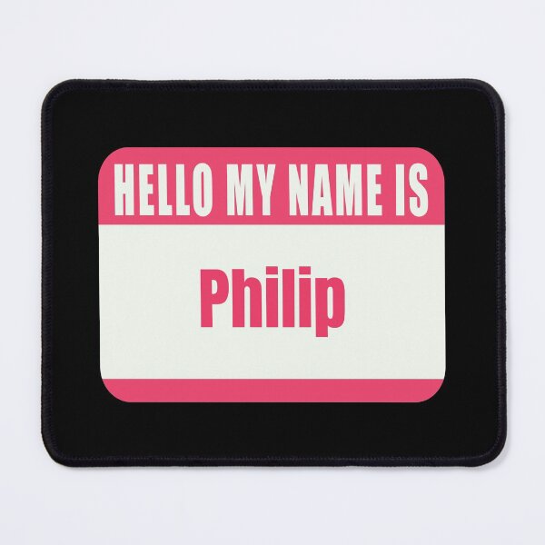 Item preview, Hello My Name is Philip Name Tag designed and sold by Cafecreative.