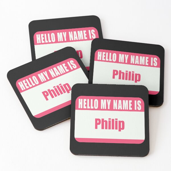 Item preview,  Hello My Name is Philip Name Tag  designed and sold by Cafecreative.