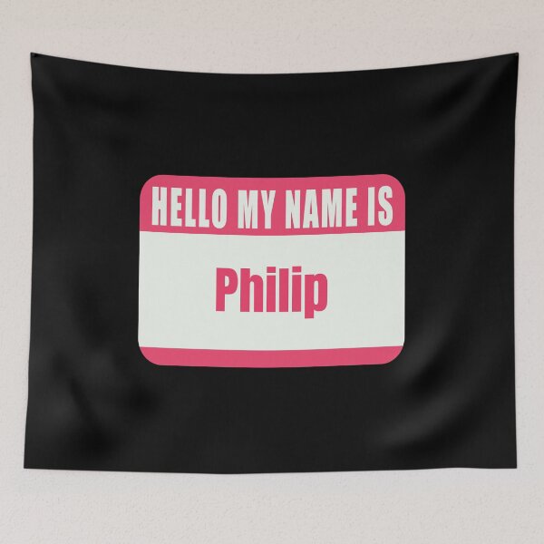 Item preview,  Hello My Name is Philip Name Tag  designed and sold by Cafecreative.