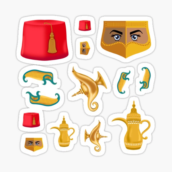 Item preview, Arabian Nights themed sticker pack  designed and sold by CreatEVEdesign.