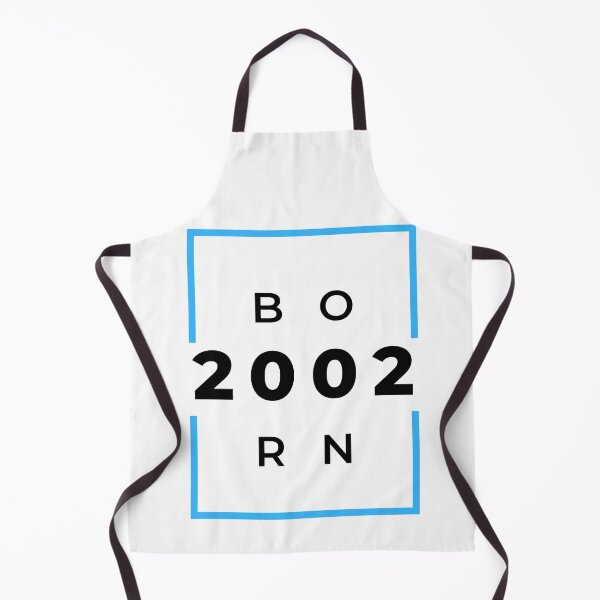 Item preview, Born 2002 - blue on white designed and sold by BlueThrow.