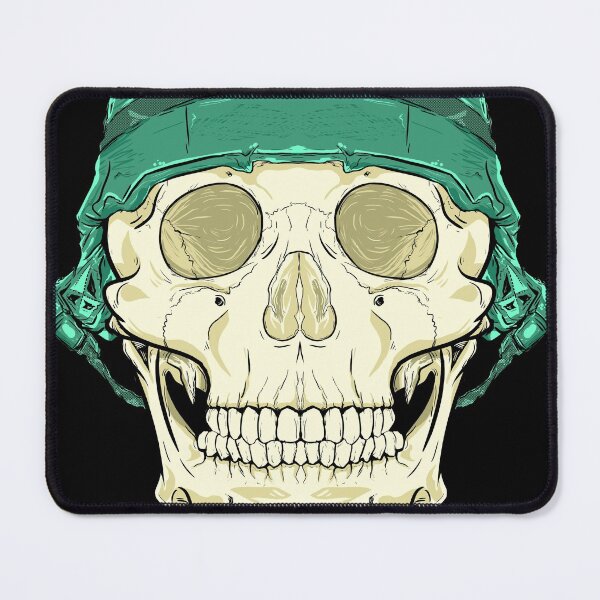 Item preview, army skull for T-shirt designed and sold by JAVALineArt.