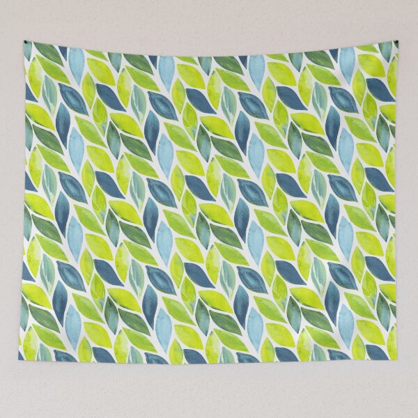 Item preview, Beautiful Green Blue Floral designed and sold by TheLaundryLady.