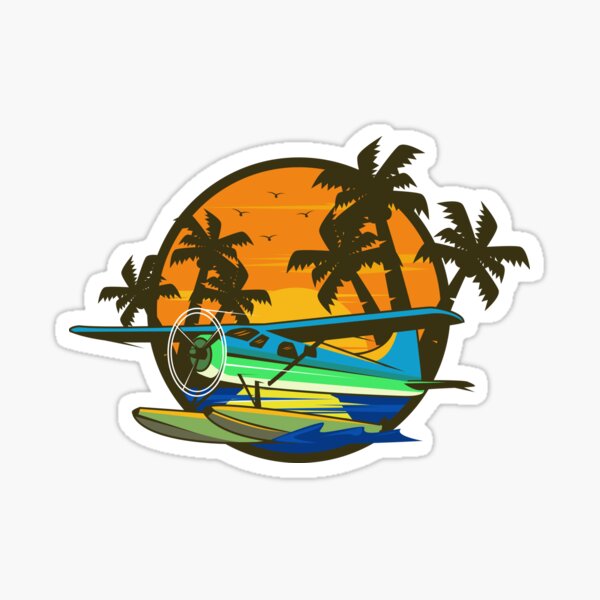 Item preview, Water landing Airplane Tropical designed and sold by artorno.