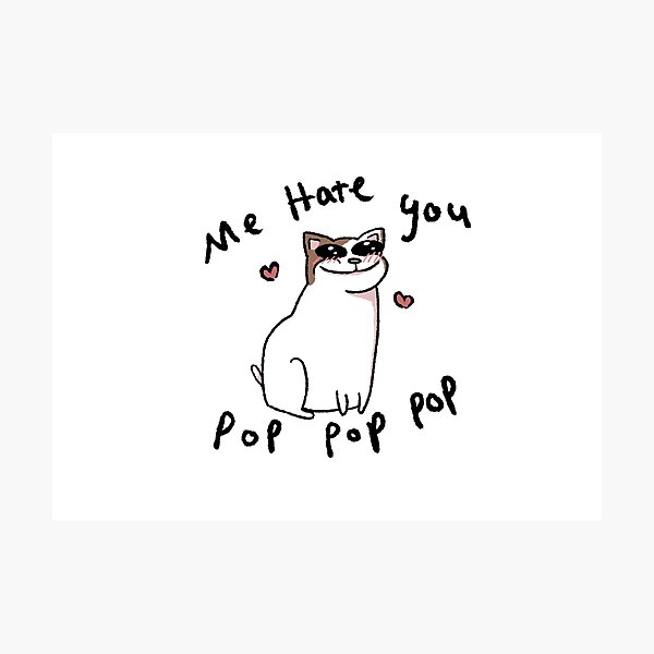 Popping Cat Meme  Photographic Print for Sale by Merch-On
