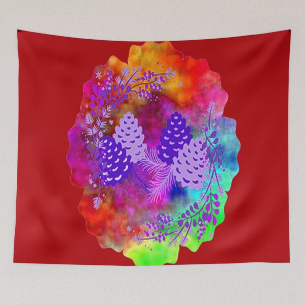 Item preview, Aesthetic Floral Abstract Design with Acorns, nr 3,Graphic Psychedelic Abstract Art, Inspired by Nature-floral abstract art, Graphic Psychedelic Abstract Art, Inspired by Nature-floral abstract art designed and sold by Adri Barnard.