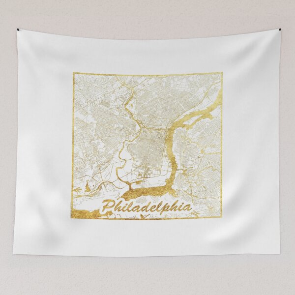 Item preview, Philadelphia Map Gold designed and sold by HubertRoguski.