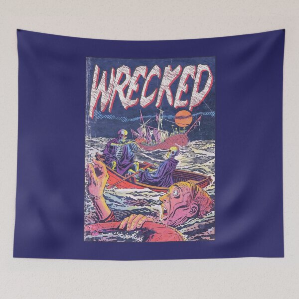 Item preview, Vintage Undead Wrecked Ship Survivor Retro Horror Poster Halloween Gift designed and sold by TheAplus.