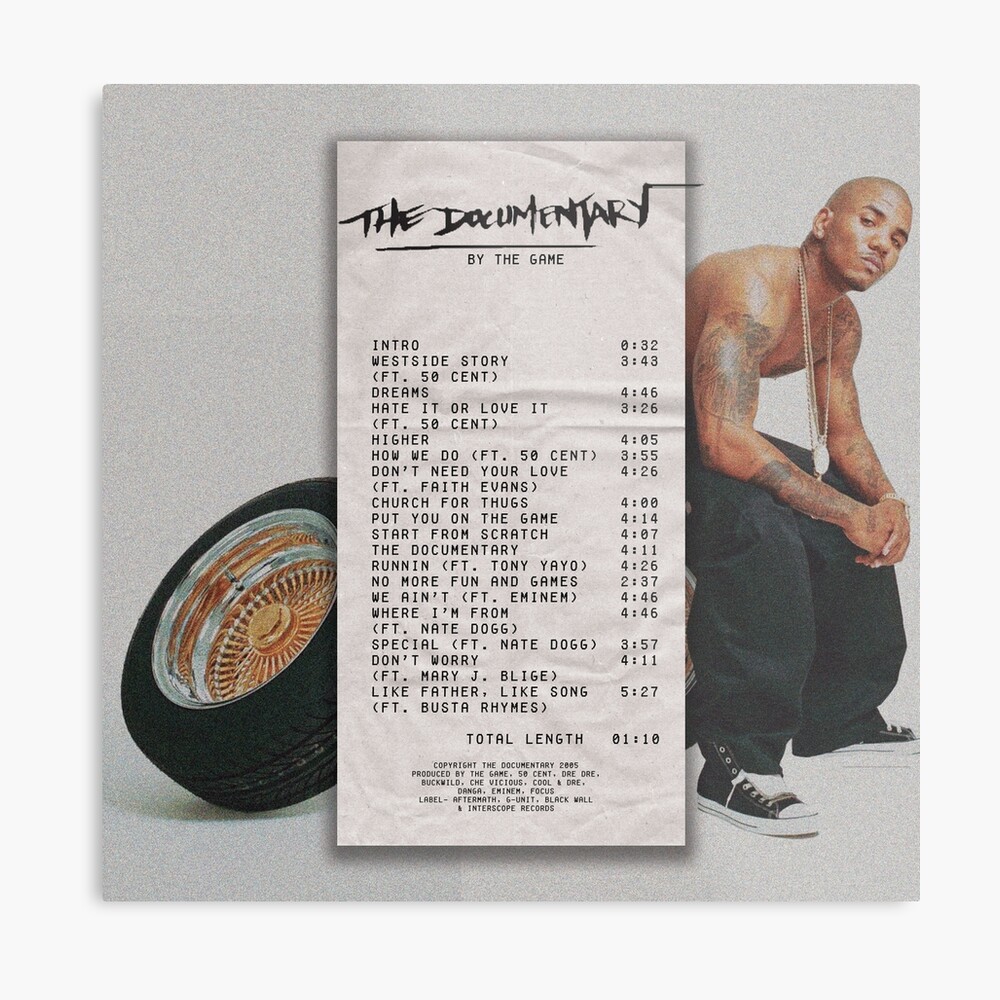 The Game The Documentary Album Receipt | Poster