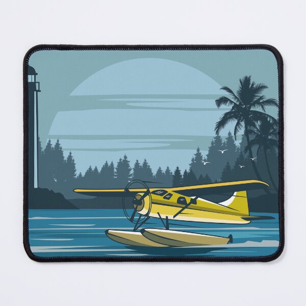Item preview, Water landing Yellow Airplane Tropical designed and sold by artorno.