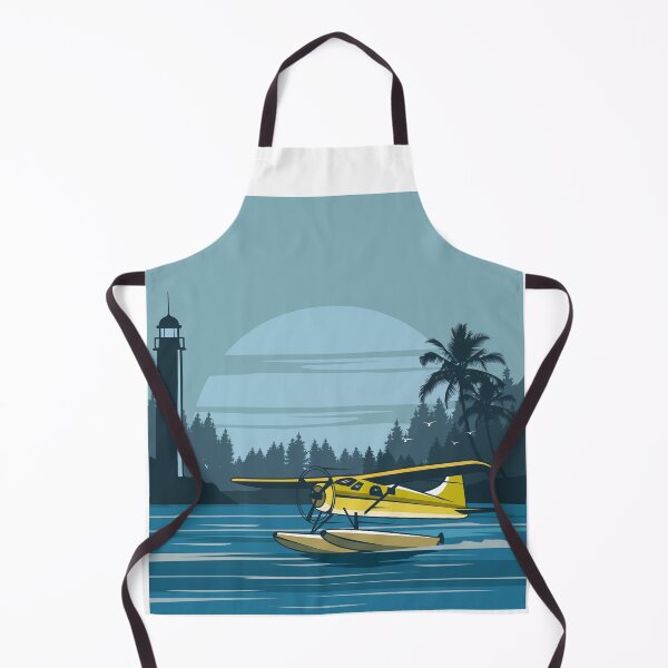 Item preview, Water landing Yellow Airplane Tropical designed and sold by artorno.