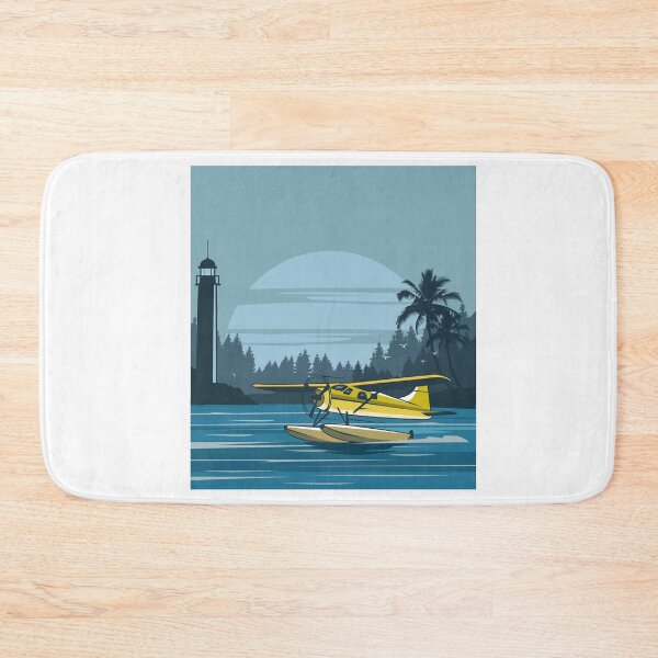 Item preview, Water landing Yellow Airplane Tropical designed and sold by artorno.