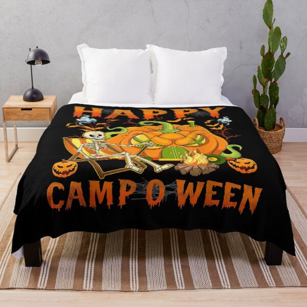 Item preview, Camper Halloween Skeleton Camping Pumpkin designed and sold by ritaz78.