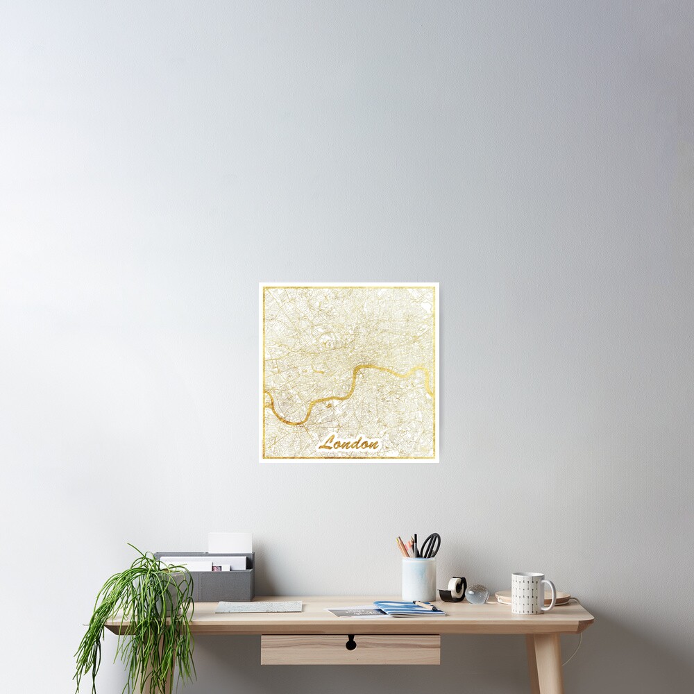 London Map Gold Poster