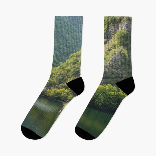 Item preview, Silence and Solitude - Mountain Lake in Calming Greens designed and sold by Georgia Mizuleva.
