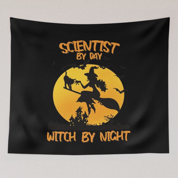 Item preview, Scientist by day witch by night funny saying for halloween with witch picture scary design for mom for sister designed and sold by mydreamcatcher.