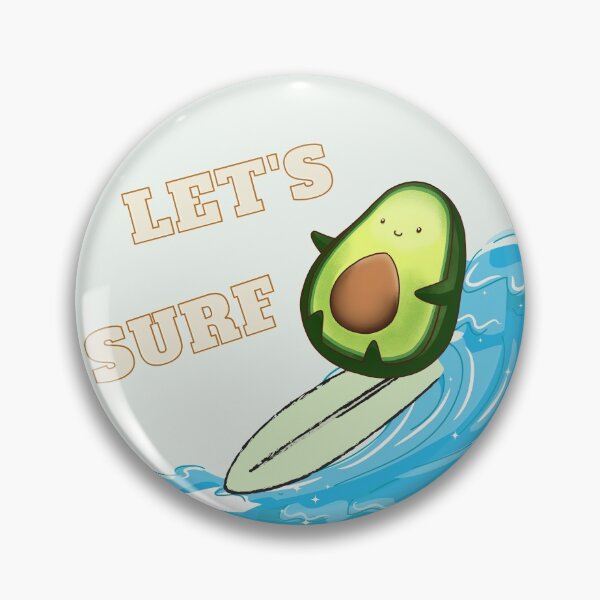 Item preview, Funny Let's Surf Avocado Design designed and sold by VandJStore.