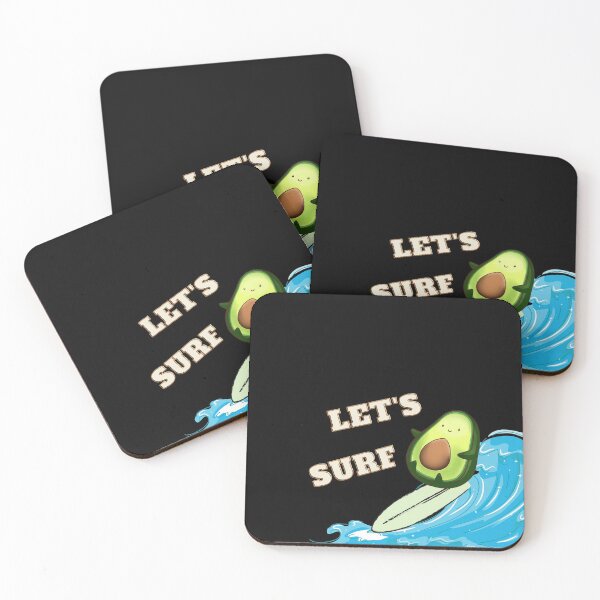 Item preview, Funny Let's Surf Avocado Design designed and sold by VandJStore.