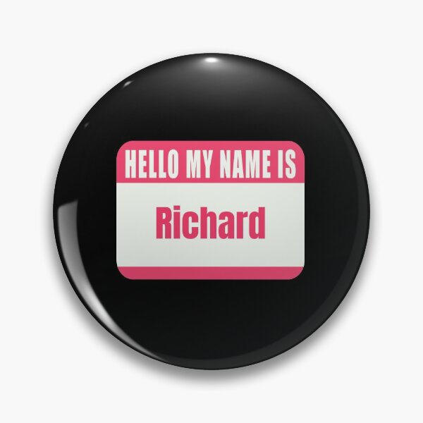 Item preview,  Hello My Name is Richard Name Tag  designed and sold by Cafecreative.