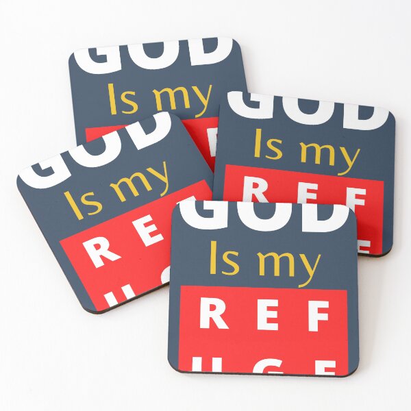 Item preview, God is my refuge designed and sold by WORDtoARTwork.