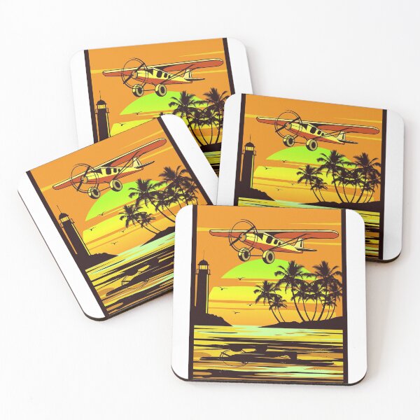 Item preview, Sunshine Airplane OVER WATER Tropical designed and sold by artorno.