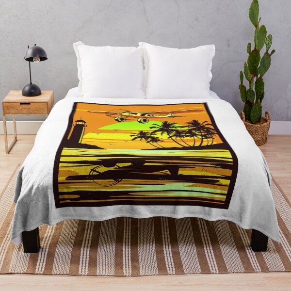 Item preview, Sunshine Airplane OVER WATER Tropical designed and sold by artorno.