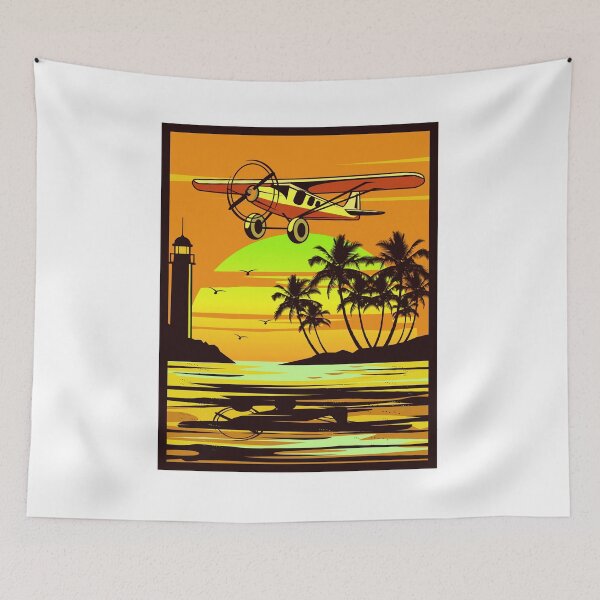 Item preview, Sunshine Airplane OVER WATER Tropical designed and sold by artorno.