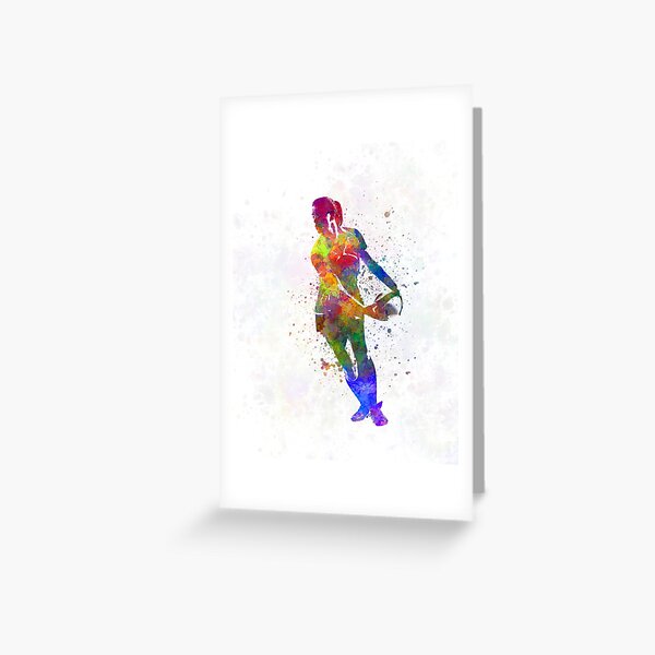Item preview, women's rugby in watercolor designed and sold by paulrommer.