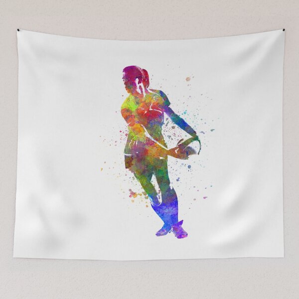 Item preview, women's rugby in watercolor designed and sold by paulrommer.