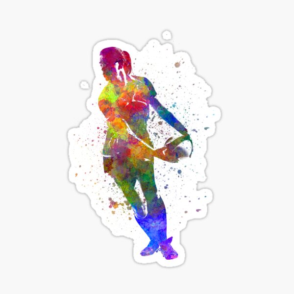 Item preview, women's rugby in watercolor designed and sold by paulrommer.
