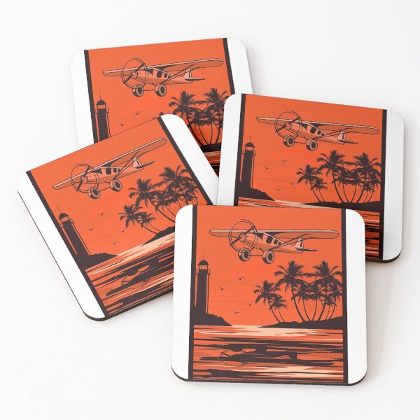 Item preview, Sunset Airplane OVER WATER Tropical designed and sold by artorno.