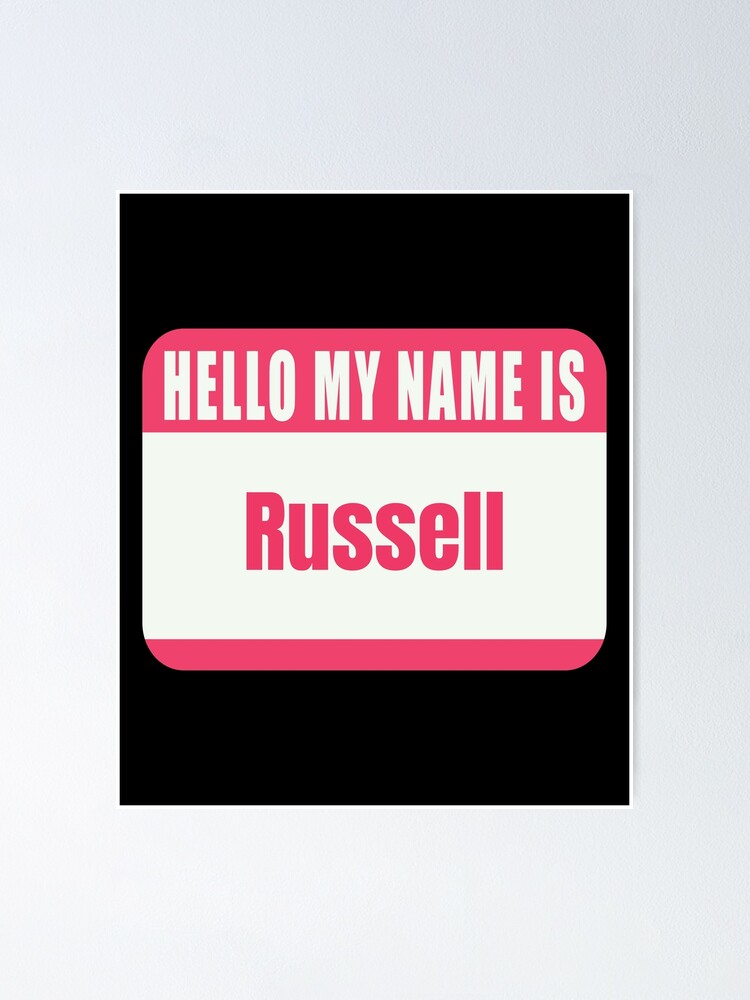 Póster «Hola, mi nombre es Russell.» de Cafecreative | Redbubble