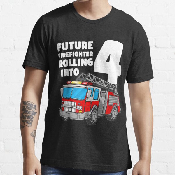 Womens Firetruck Cute Future Firefighter V-Neck T-Shirt